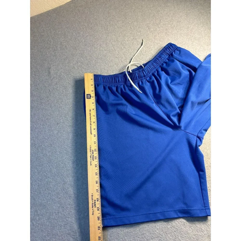 Nike Activewear Shorts Mens Size‎ XL Blue Pockets Elastic Waist Drawstring Logo